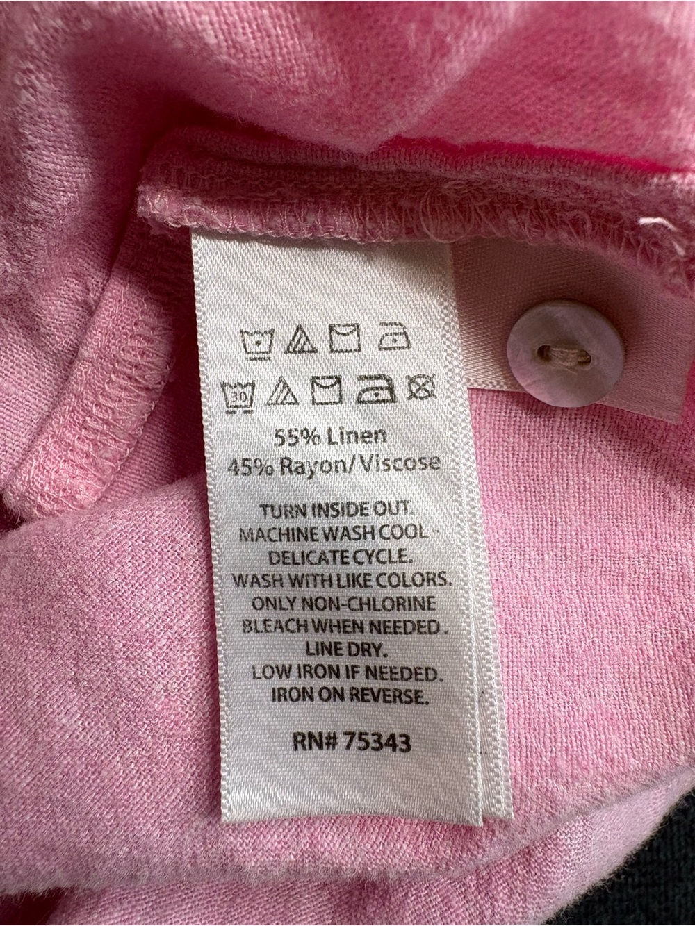 Joie Pink Button-Front V-Neck Blouse - Picture 10 of 11